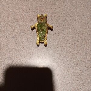Gold and Green Bear Pendant